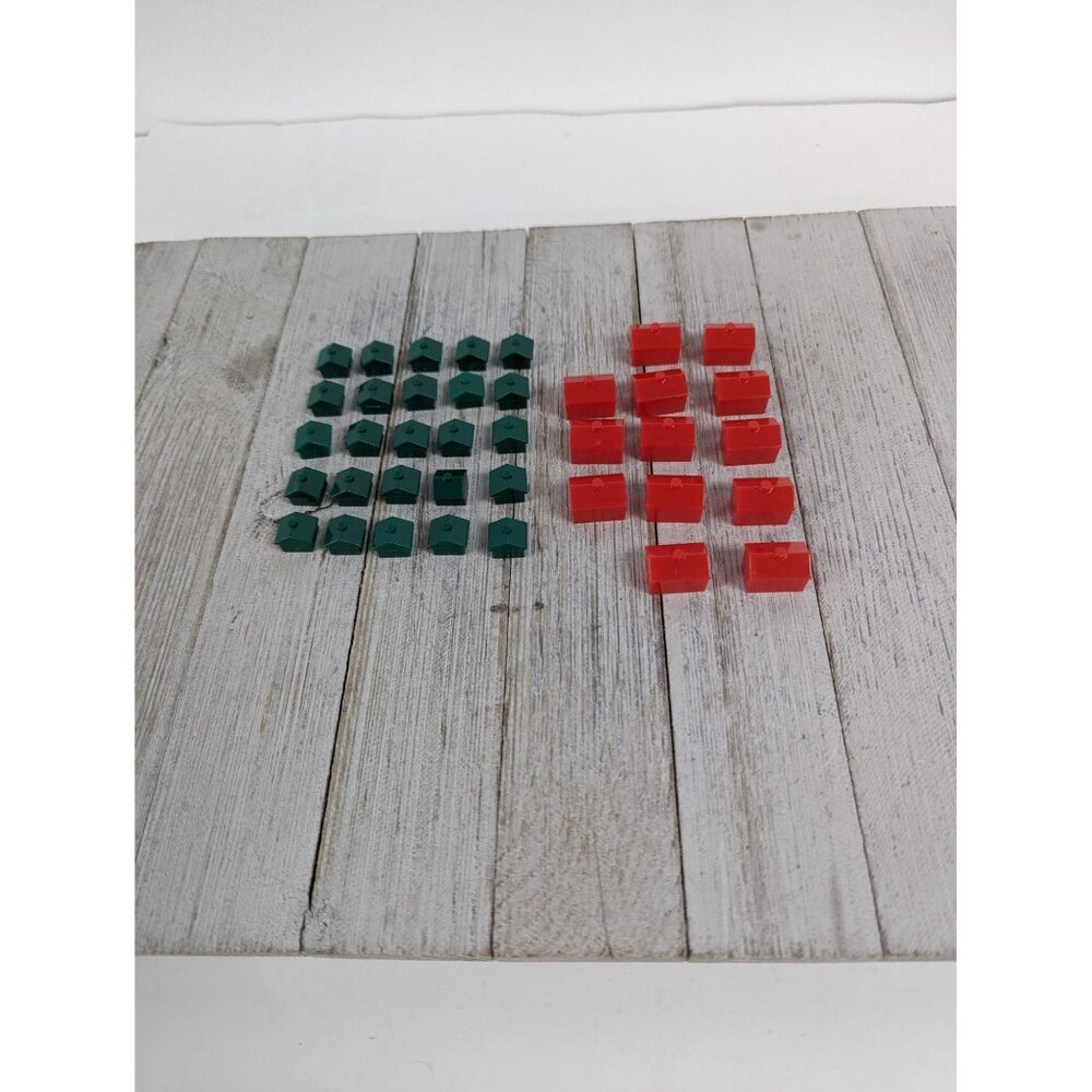 Vintage 2007 Monopoly Edition Game Replacement Motels Houses Buildings